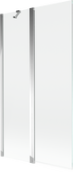 Mexen Mist sprchový zásteny 2-krídlový 100 x 150 cm, transparentný, chróm - 8A9-100-011-01-00
