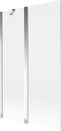 Mexen Mist sprchová zástená dvojkrídlová 110 x 150 cm, transparentná, chróm - 8A9-110-011-01-00