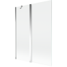 Mexen Mist sprchová zástena 2-krídlová 130 x 150 cm, transparentná, chróm - 8A9-130-011-01-00