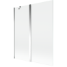 Mexen Mist sprchová zástena 2-krídlová 140 x 150 cm, priehľadná, chróm - 8A9-140-011-01-00