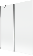 Mexen Mist sprchová zástena 2-krídlová 140 x 150 cm, priehľadná, chróm - 8A9-140-011-01-00