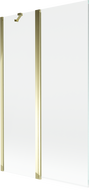 Mexen Mist sprchová zástená 2-krídlová 110 x 150 cm, transparentná, zlatá - 8A9-110-011-50-00