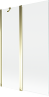 Mexen Mist vaňová zástenia 2-krídlová 120 x 150 cm, transparentná, zlatá - 8A9-120-011-50-00