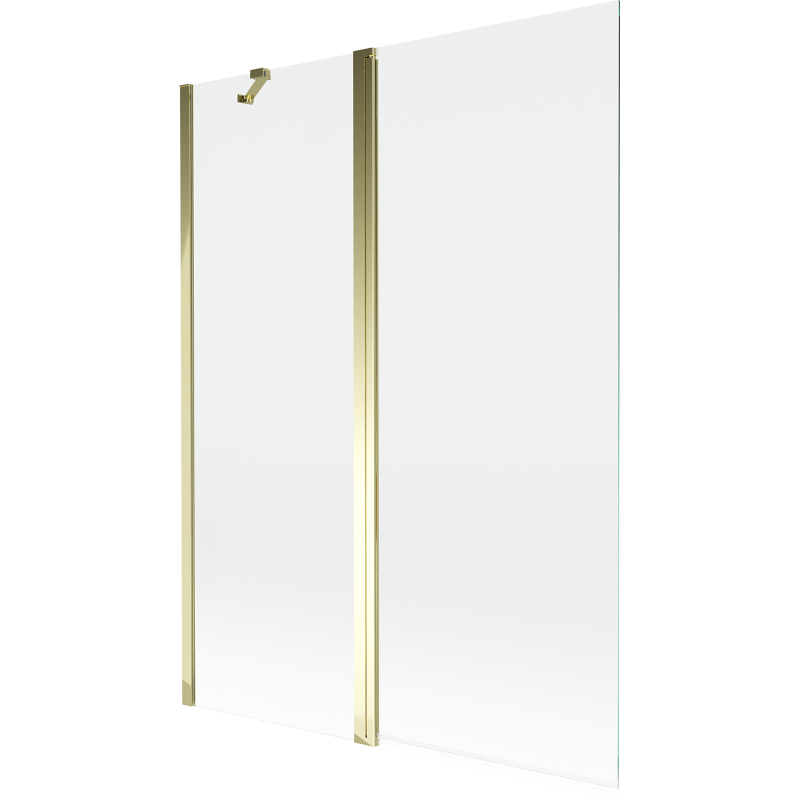 Mexen Mist sprchová zástenka 2-krídlová 130 x 150 cm, transparentná, zlatá - 8A9-130-011-50-00