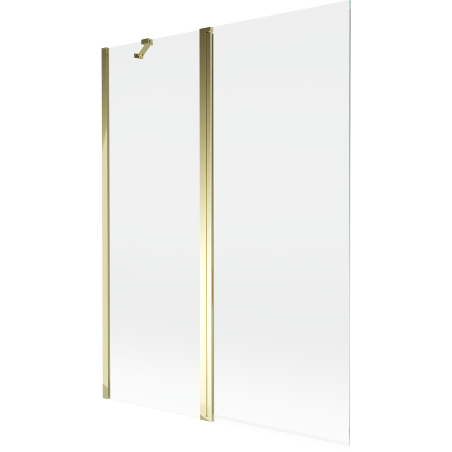 Mexen Mist sprchová zástenka 2-krídlová 130 x 150 cm, transparentná, zlatá - 8A9-130-011-50-00