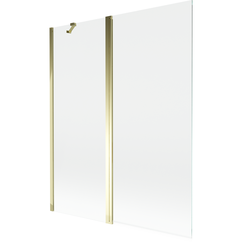 Mexen Mist sprchovacia zástena 2-krídlová 140 x 150 cm, transparentná, zlatá - 8A9-140-011-50-00
