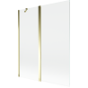 Mexen Mist sprchovacia zástena 2-krídlová 140 x 150 cm, transparentná, zlatá - 8A9-140-011-50-00