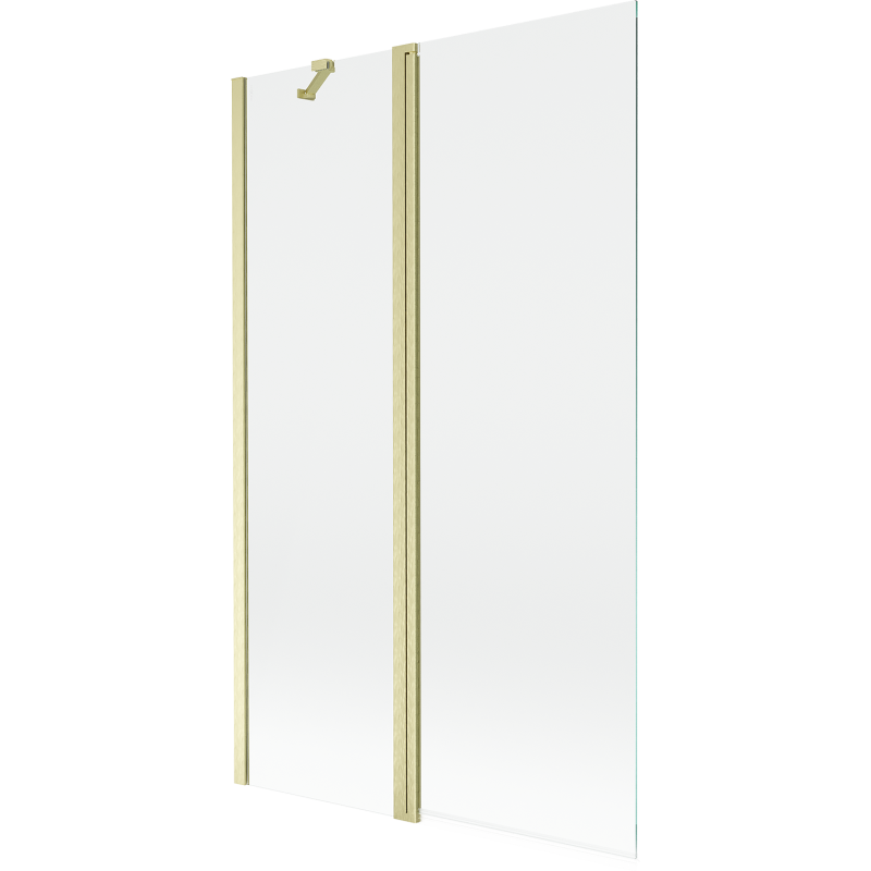 Mexen Mist sprchový záves dvojkrídlový 110 x 150 cm, transparentný, zlatý brúsený - 8A9-110-011-55-00