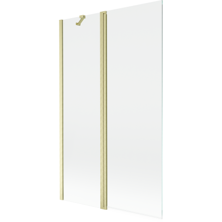 Mexen Mist sprchový záves dvojkrídlový 110 x 150 cm, transparentný, zlatý brúsený - 8A9-110-011-55-00