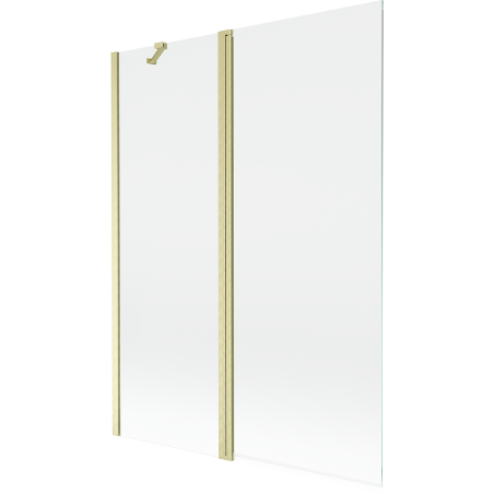 Mexen Mist vaňová zástena 2-krídlová 130 x 150 cm, transparentná, zlatá brúsená - 8A9-130-011-55-00