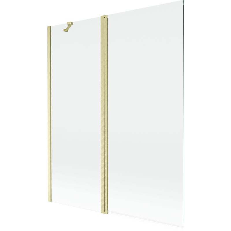 Mexen Mist sprchová zástenka dvojkrídlová 140 x 150 cm, priehľadná, zlatá brúsená - 8A9-140-011-55-00