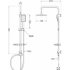 Mexen T54 sprchový stĺp, biela/chrómová - 798545493-21