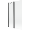 Mexen Mist sprchová zábrana 2-krídlová 110 x 150 cm, transparentná, čierna - 8A9-110-011-70-00