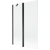 Mexen Mist sprchová zástena 2-krídlová 120 x 150 cm, transparentná, čierna - 8A9-120-011-70-00