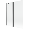 Mexen Mist vaňová zástena 2-krídlová 140 x 150 cm, transparentná, čierna - 8A9-140-011-70-00