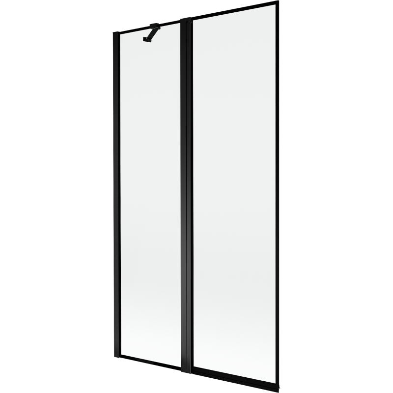 Mexen Mist sprchovací paraván 2-krídlový ľavý 100 x 150 cm, čierny rám, čierny - 8A9-100-011-70-70-L