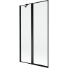 Mexen Mist sprchovací paraván 2-krídlový ľavý 100 x 150 cm, čierny rám, čierny - 8A9-100-011-70-70-L