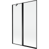 Mexen Mist sprchová zástena 2-krídlová ľavá 120 x 150 cm, čierny rám, čierna - 8A9-120-011-70-70-L