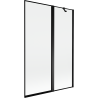 Mexen Mist sprchová zástena dvojkrídlová pravá 120 x 150 cm, čierny rám, čierna - 8A9-120-011-70-70-P