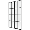 Mexen Mist vaňová zástena 2-krídlová ľavá 100 x 150 cm, čierna mriežka, čierna - 8A9-100-011-70-77-L