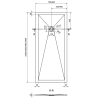 Mexen Stone+ kompozitná obdĺžniková sprchová vanička 160 x 80 cm, biela - 44108016