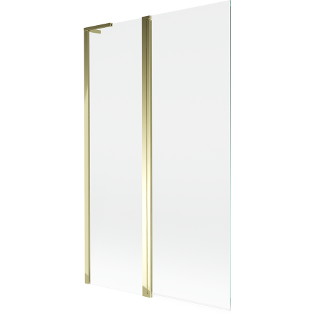 Mexen Mist L vaňová zábrana 2-krídlová 110 x 150 cm, transparentná, zlatá - 8A9L-110-011-50-00