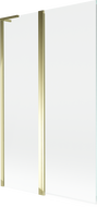 Mexen Mist L vaňová zábrana 2-krídlová 110 x 150 cm, transparentná, zlatá - 8A9L-110-011-50-00