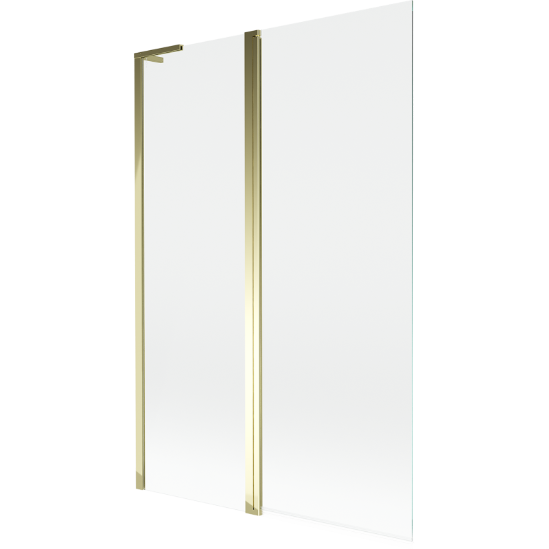 Mexen Mist L vaňová zásteny 2-krídlová 120 x 150 cm, transparentná, zlatá - 8A9L-120-011-50-00