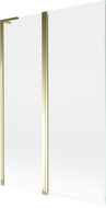 Mexen Mist L vaňová zásteny 2-krídlová 120 x 150 cm, transparentná, zlatá - 8A9L-120-011-50-00