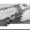 Mexen Silo voľne stojaca rohová pravá ryhovaná vaňa 170 x 80 cm, biela, prepad gun gray kartáčovaný - 52891708000P-66