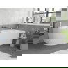 Mexen Silo voľne stojaca rohová pravá ryhovaná vaňa 170 x 80 cm, biela, prepad gun gray kartáčovaný - 52891708000P-66