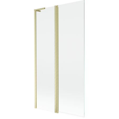 Mexen Mist L vaňová zástena 2-krídlová 100 x 150 cm, transparentná, zlatá brúsená - 8A9L-100-011-55-00