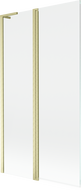 Mexen Mist L vaňová zástena 2-krídlová 100 x 150 cm, transparentná, zlatá brúsená - 8A9L-100-011-55-00