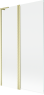 Mexen Mist L sprchová zástená 2-krídlová 110 x 150 cm, transparentná, zlatá brúsená - 8A9L-110-011-55-00