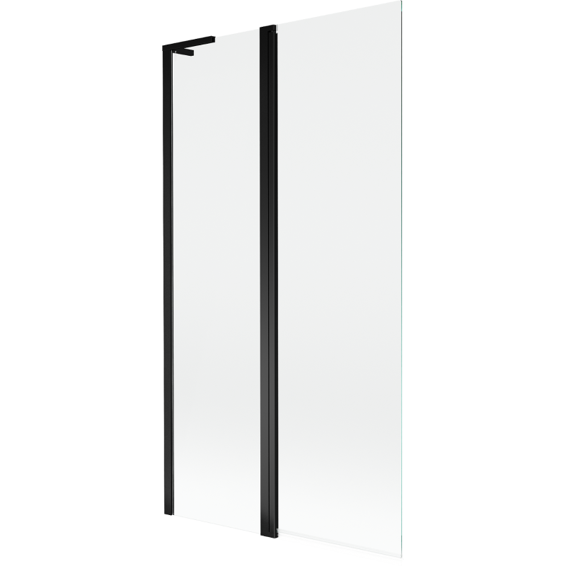 Mexen Mist L vaničková zástena 2-krídlová 100 x 150 cm, transparentná, čierna - 8A9L-100-011-70-00