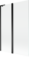 Mexen Mist L vaňová zástena 2-krídlová 110 x 150 cm, transparentná, čierna - 8A9L-120-011-70-00
