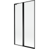 Mexen Mist L vaňová zástena s dvojkrídlovými dverami, ľavá 100 x 150 cm, čierny rám, čierna - 8A9L-100-011-70-70-L
