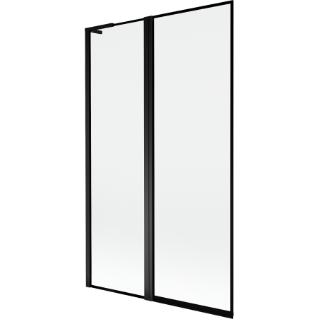 Mexen Mist L vaňová zástena 2-krídlová ľavá 110 x 150 cm, čierny rám, čierny - 8A9L-110-011-70-70-L