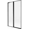 Mexen Mist L vaňová zástena 2-krídlová ľavá 110 x 150 cm, čierny rám, čierny - 8A9L-110-011-70-70-L