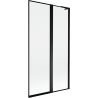 Mexen Mist L vanová zástěna 2-krídlová pravá 100 x 150 cm, čierny rám, čierna - 8A9L-100-011-70-70-P