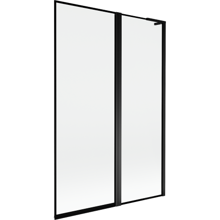 Mexen Mist L vaňová zástenka dvojkrídlová pravá 120 x 150 cm, čierny rám, čierna - 8A9L-120-011-70-70-P
