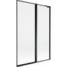 Mexen Mist L vaňová zástenka dvojkrídlová pravá 120 x 150 cm, čierny rám, čierna - 8A9L-120-011-70-70-P