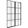 Mexen Mist L vaňová zástena 2-krídlová pravá 120 x 150 cm, čierna mriežka, čierny - 8A9L-120-011-70-77-P