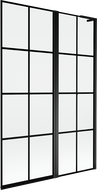 Mexen Mist L vaňová zástena 2-krídlová pravá 120 x 150 cm, čierna mriežka, čierny - 8A9L-120-011-70-77-P