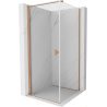 Mexen Mist-B sprchový kút otvárací 75 x 75 cm, priehľadný, brúsená meď - 8A2T-075-075-65-00