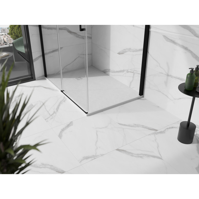 Mexen Stone+ rektangulárny kompozitný sprchový kút 140 x 70 cm, biely - 44107014