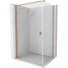 Mexen Mist-B sprchovací kút 100 x 85 cm, číry, brúsená meď - 8A2T-100-085-65-00