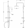 Mexen T62 sprchový stĺp, chrómová - 798626293-00