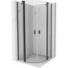 Mexen Mist sprchová kabína polkruhová výklopná 80 x 80 cm, transparentná, čierna - 8A32-080-080-70-00