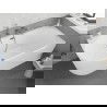 Mexen Silo samostatne stojaca rohová pravá ryhovaná vaňa 170 x 80 cm, biela, prepad gun metal - 52891708000P-95